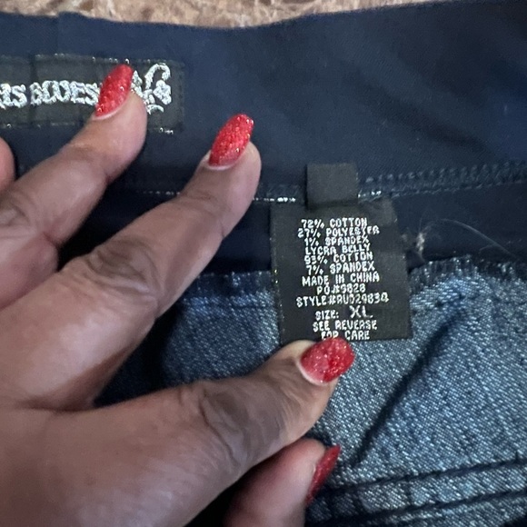 Paris Blues Maternity Flare Jeans Size XL Dark Indigo Wash - Picture 6 of 10